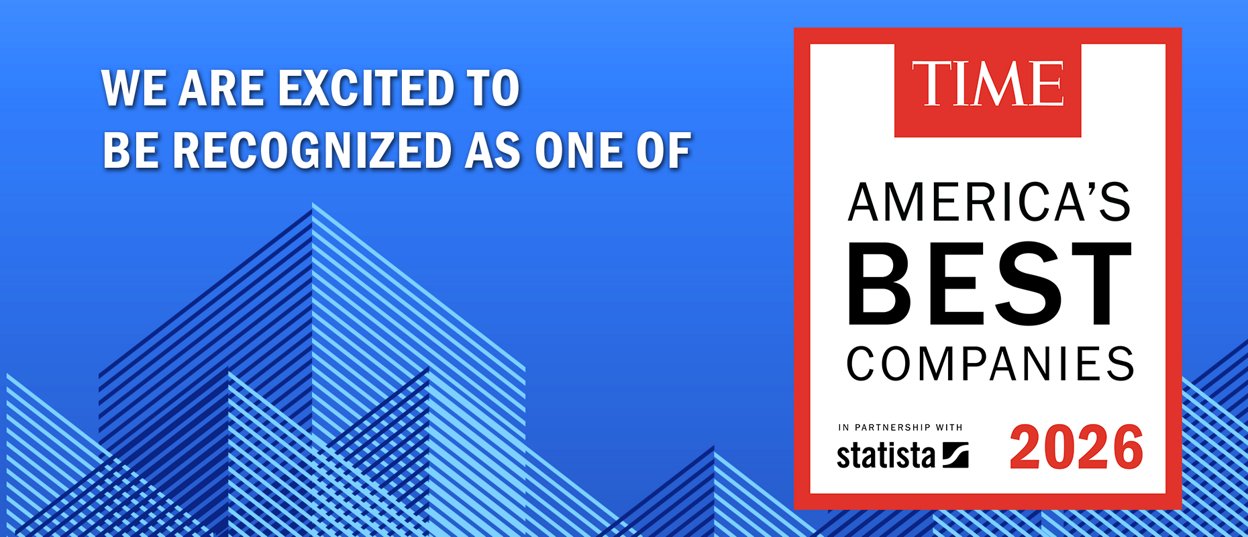 TIME America's Best Companies 2026 badge displayed beside the text, 