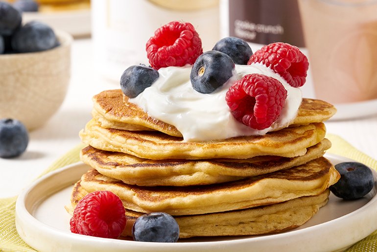 Tortitas ricas en proteÃ­nas de galleta crujiente y cacahuete